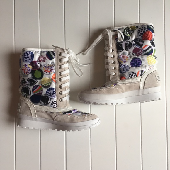 [Coach] NIB Multicolor Dorean Print Snow Boots New - Picture 3 of 7